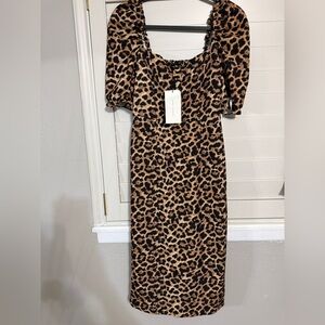 Zara Animal Print Midi Dress